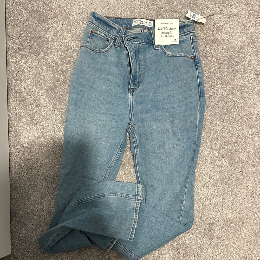 Abercrombie & Fitch Light Blue Straight Leg Jeans